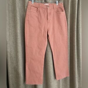LOFT Women's Jeans in Dusty Pink- Size 10